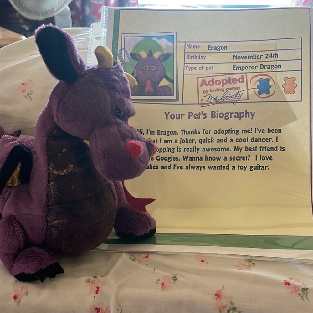 Webkinz Purple Dragon Plush Toy